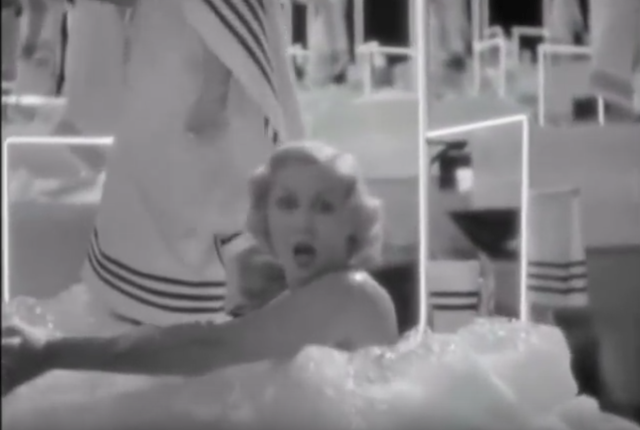 Screenshot of the primping scene in Dames, director Ray Enright (1934), and choreographer Busby Berkeley, from the "I Only Have Eyes For You" musical number.