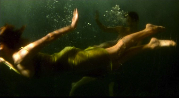 Shooting underwater and its impact on movement; screenshot from Blush.